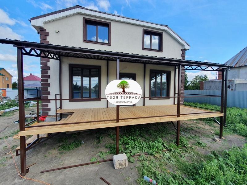 Терраса 3x8м металлическая